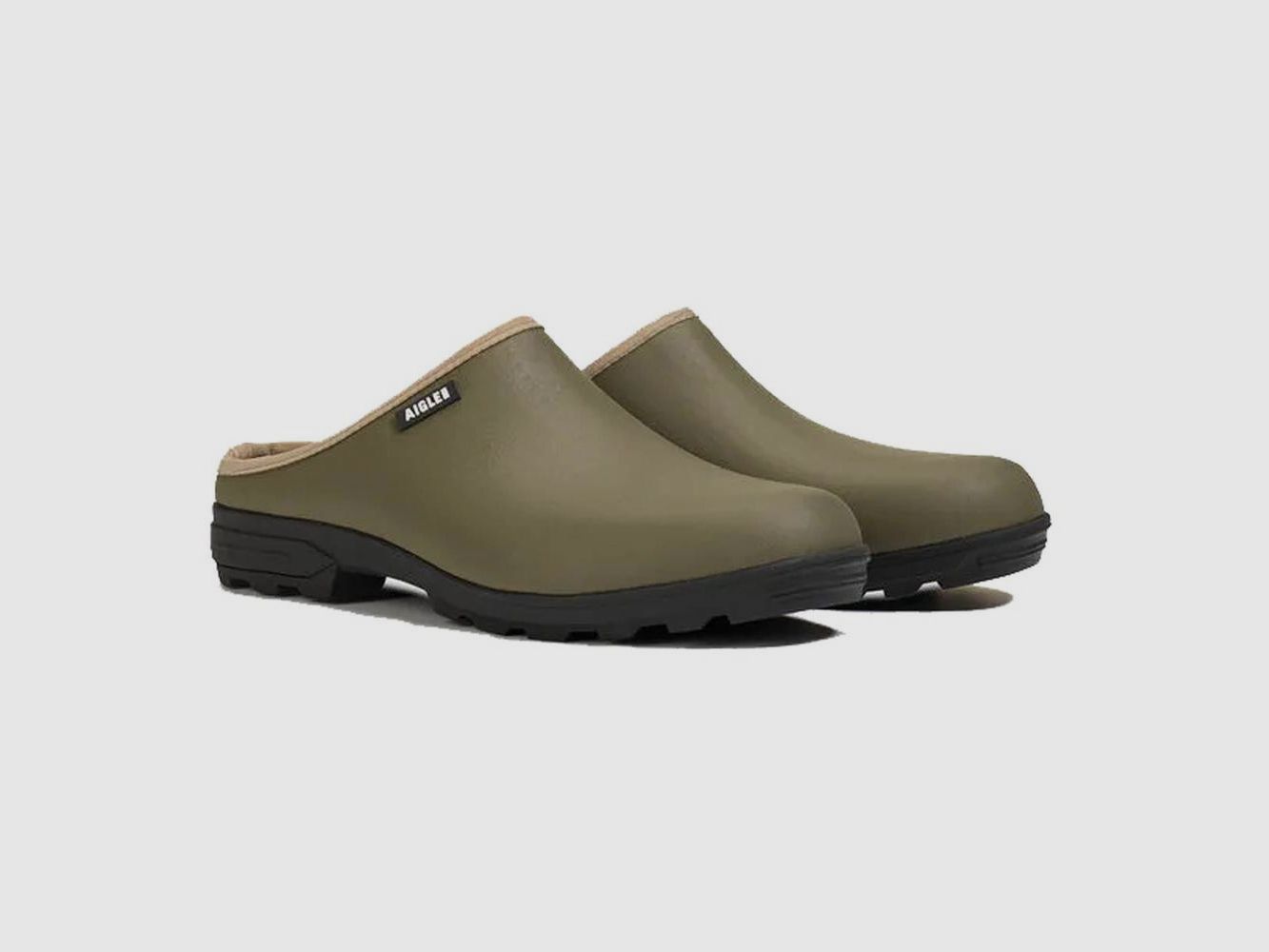 Aigle Lessfor Open Clogs Khaki - Breathable Comfort - Non-Slip Sole - For Hunting and Outdoor, image 1 of 2