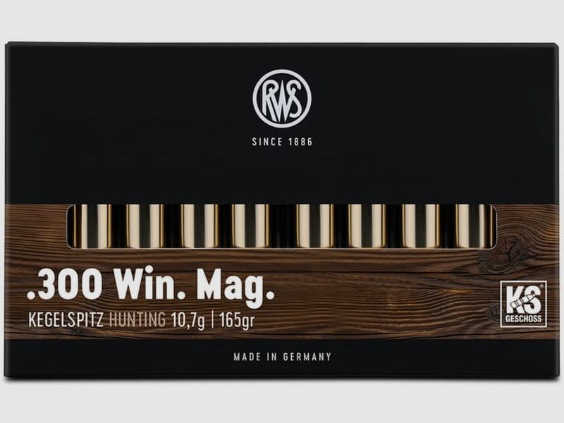RWS kal. 3.. geweerpatronen .300 Win Mag KS 20 stuks 10,7 g/165 grs, afbeelding 1 van 2