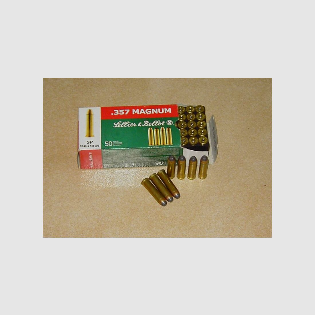 50 Stück Dekos S&B .357 Magnum / Magn. / .357 Mag Teilmantel Messinghülsen in Originalverpackung