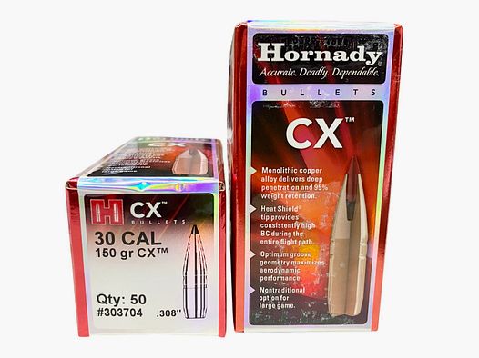 Plomos Hornady Cal.30 CX 150gr