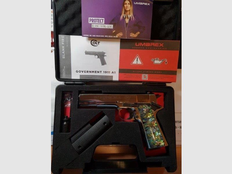Colt 1911 Chrom, neu, unbeschossen, lange Federführung, Sammlerstück. VB  Preis !