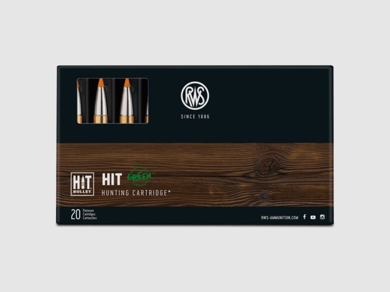 RWS HIT HUNTING GREEN - .308 WIN. - 10.7G. / 165 GRS. - 20 PIECES