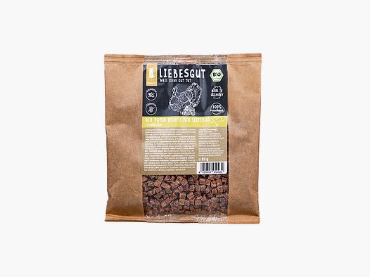 Liebesgut Katzenleckerli Bio Puten Reinfleisch 80g