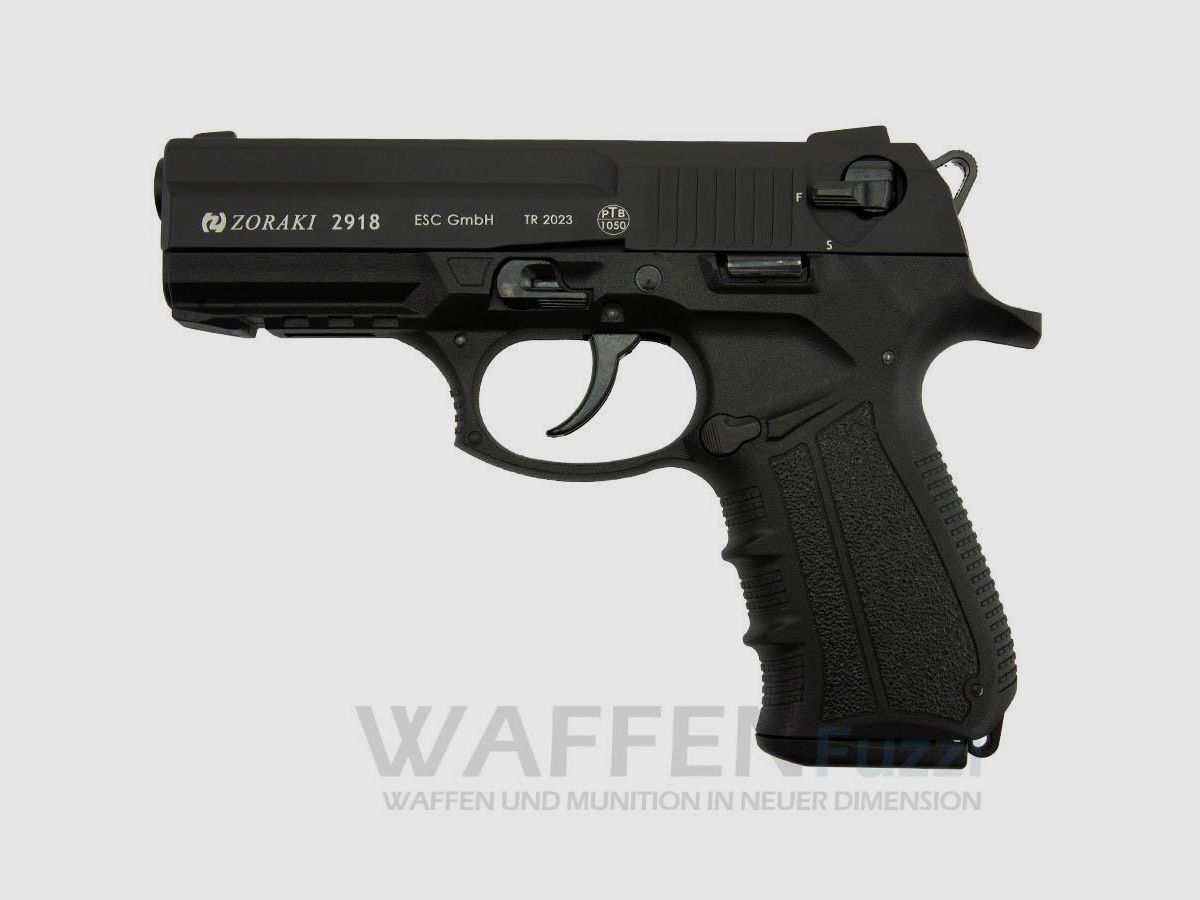 Zoraki 2918 blank vuurwapen zwart kaliber 9mm P.A.K.
