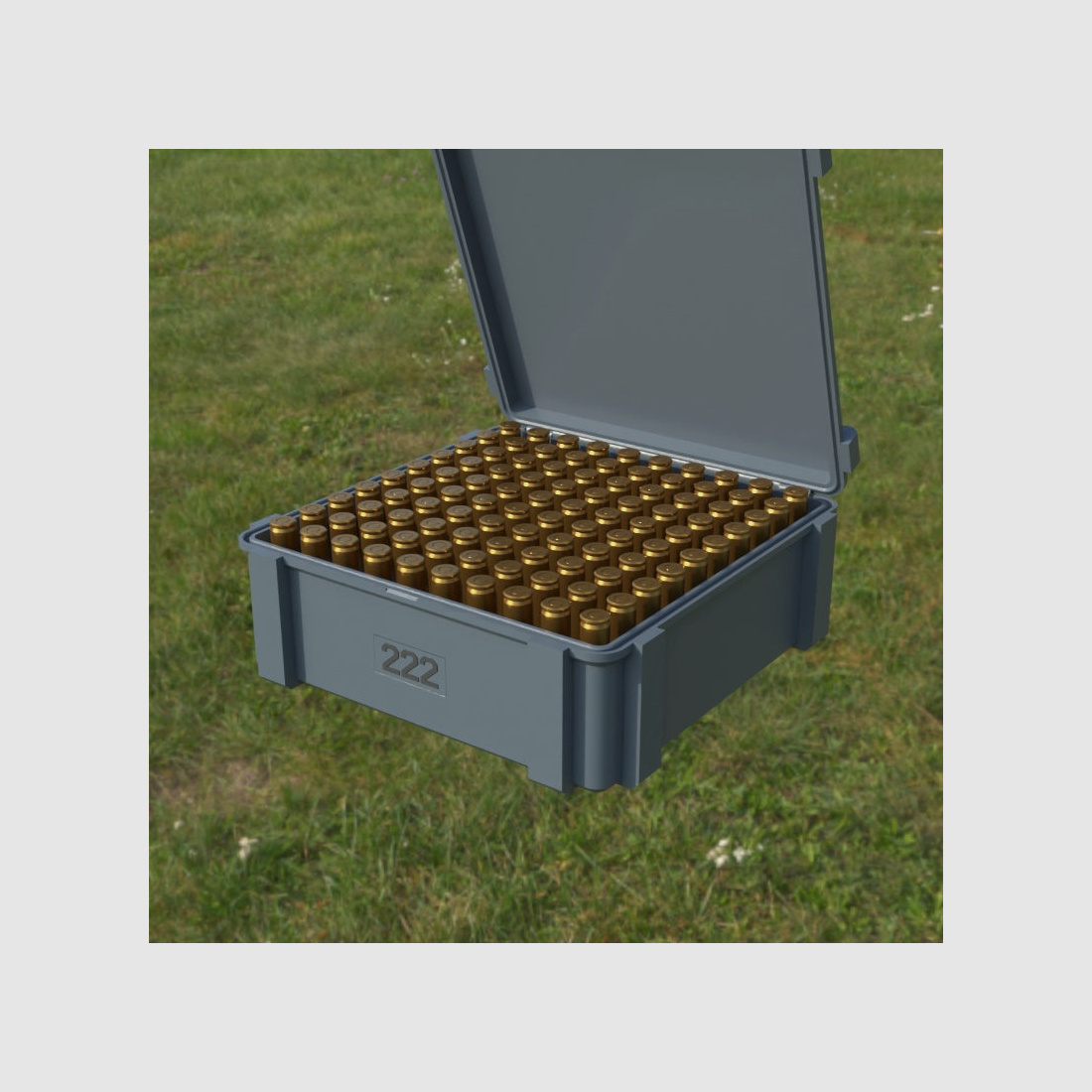 Boîte à munitions Filamelt / .222 REM / 'couvercle rabattable' / boîte à cartouches, boîte à munitions