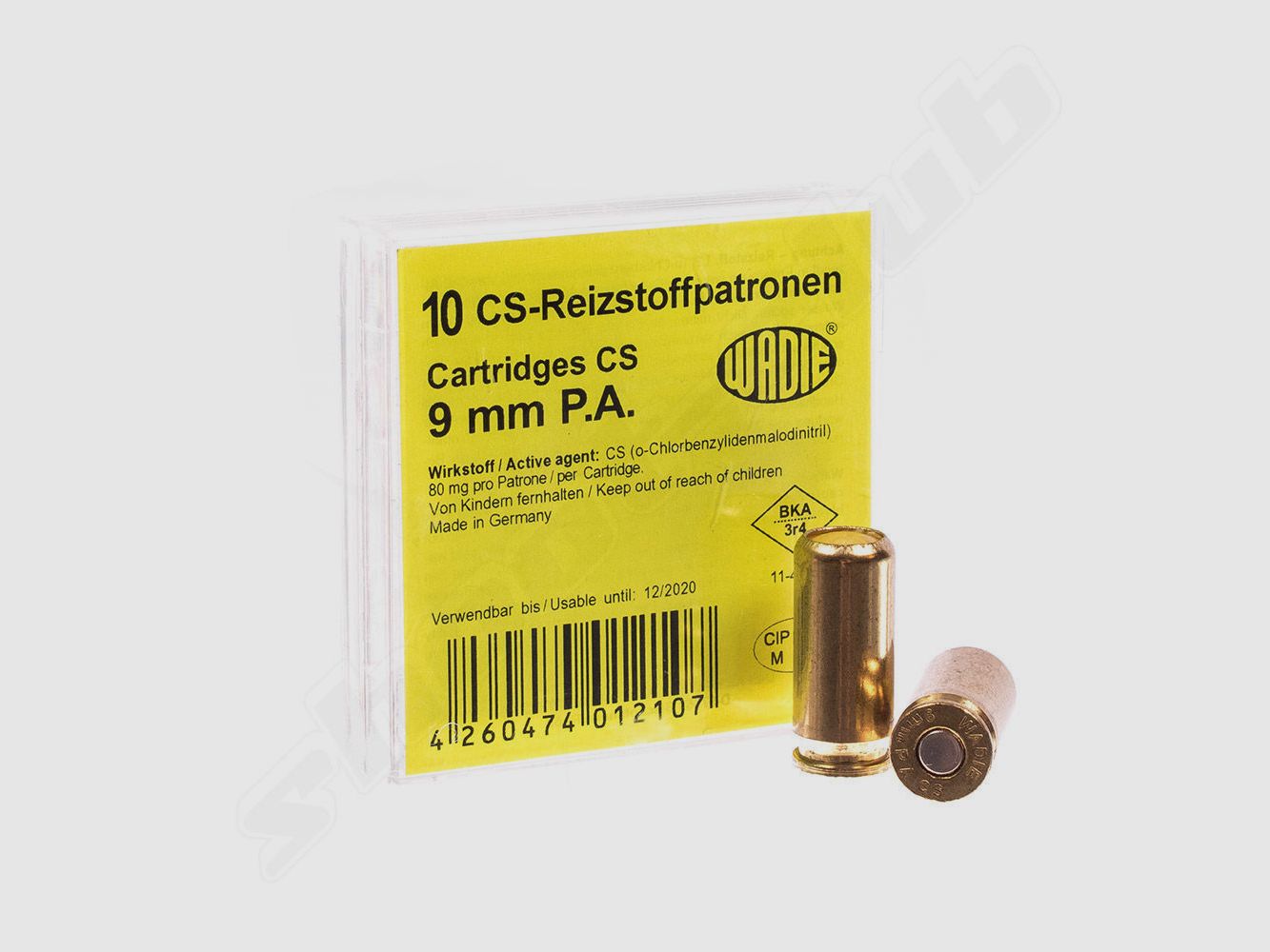 WADIE CS-Reizstoffpatronen 9mm P.A.K. 80mg 10 STK.