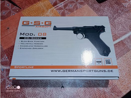 GSG   Airsoft Mod. 08  CO2   6mm BB   Blow-Back Vollmetall