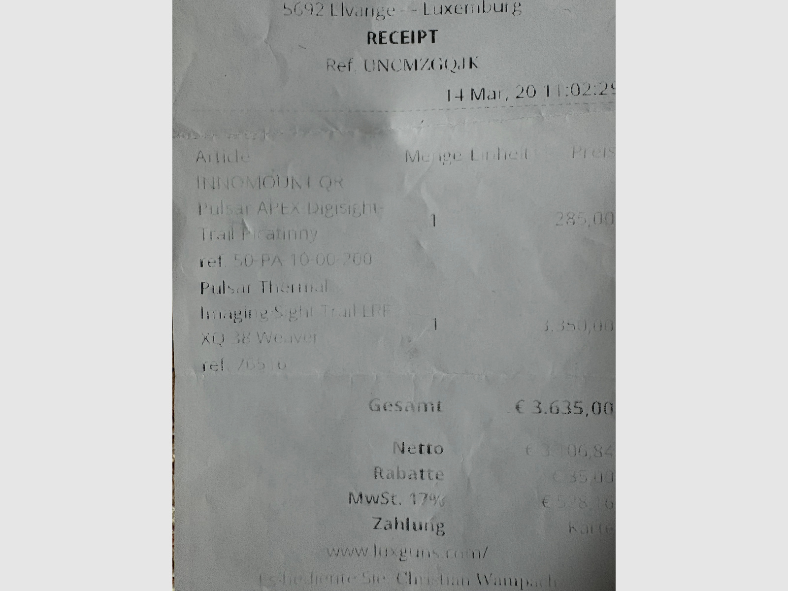 Pulsar Trail LRF XQ38 – Estado óptimo – incl. Montaje Blaser R8