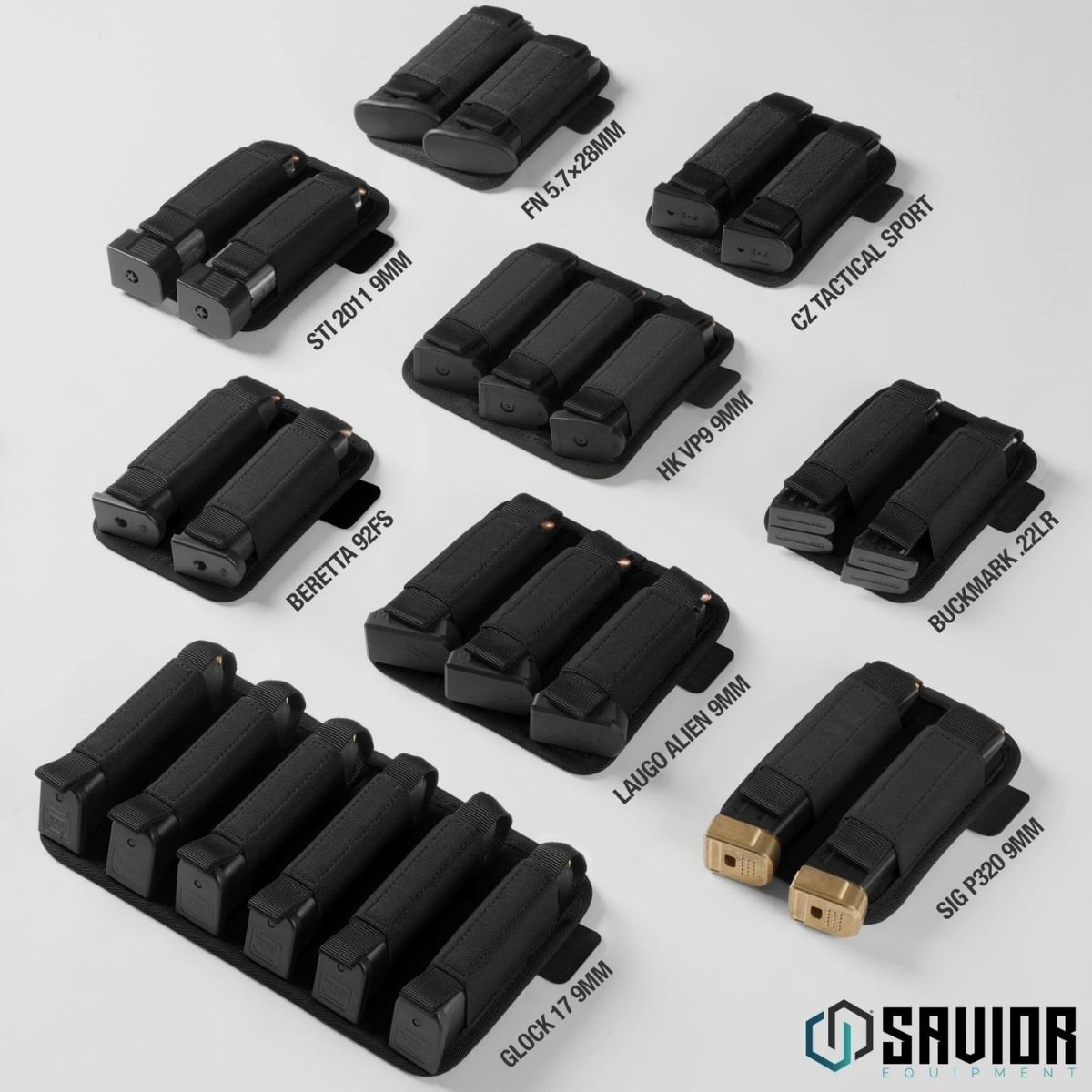 Savior – Porte-chargeurs de pistolet à 3 emplacements – TAN – MP-TNS-PISXTRP-TN, image 3 sur 6