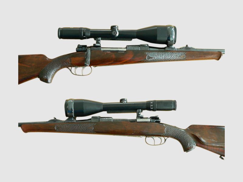 Luxury 98 repeating rifle Ferlacher, caliber 9.3x62, with scope