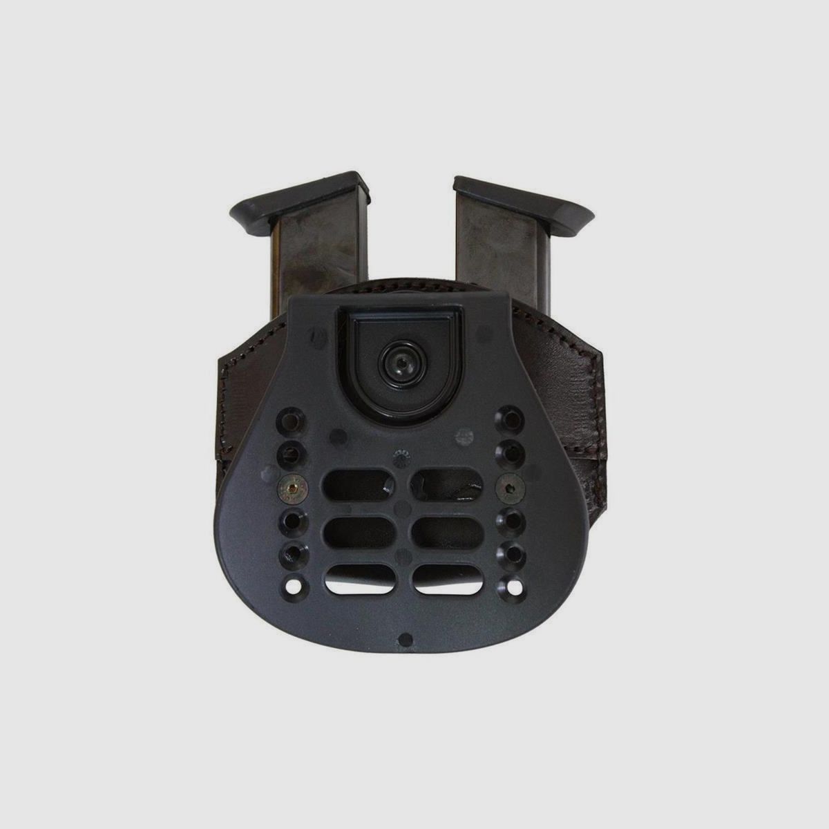 Rotation Paddle Lederholster "Speed" für zwei Ersatzmagazine Hellbraun H&K USP Compact / P10