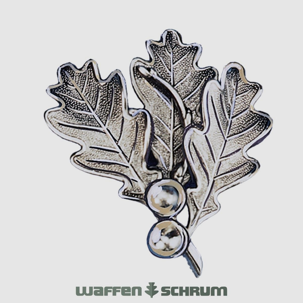 Fritzmann Boar Weapons Cover Oak Leaf - Three-Leaf Alpaca Silver-Plated