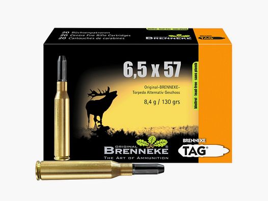 Brenneke 6,5×57 TAG bleifrei 8,4g/130grs. – 20 Stk.
