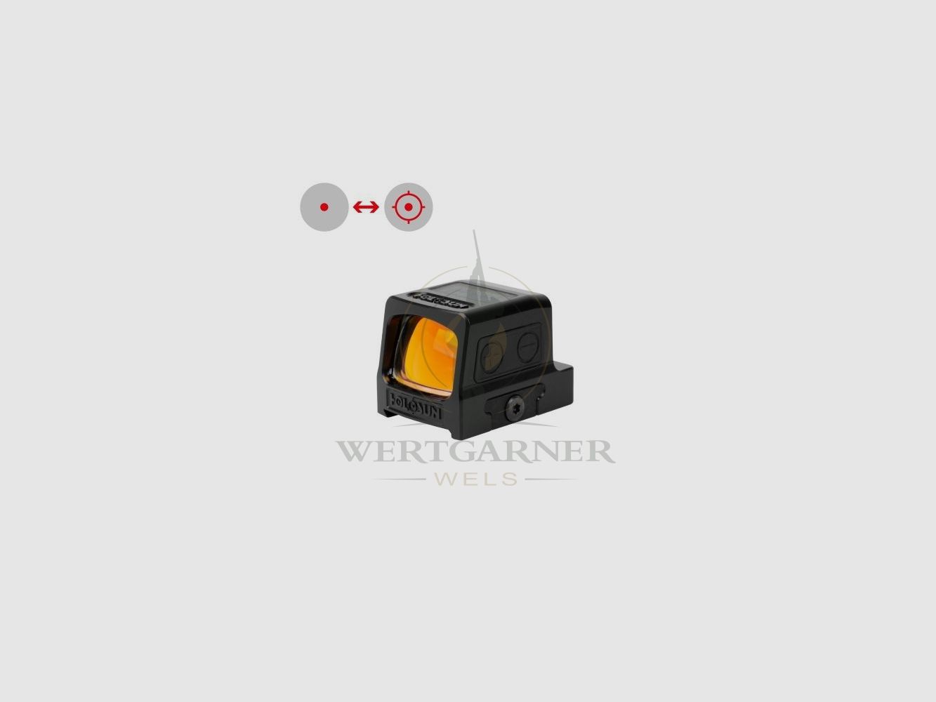 Holosun HE509-RD Lunette Point Rouge Alimentée par Solaire