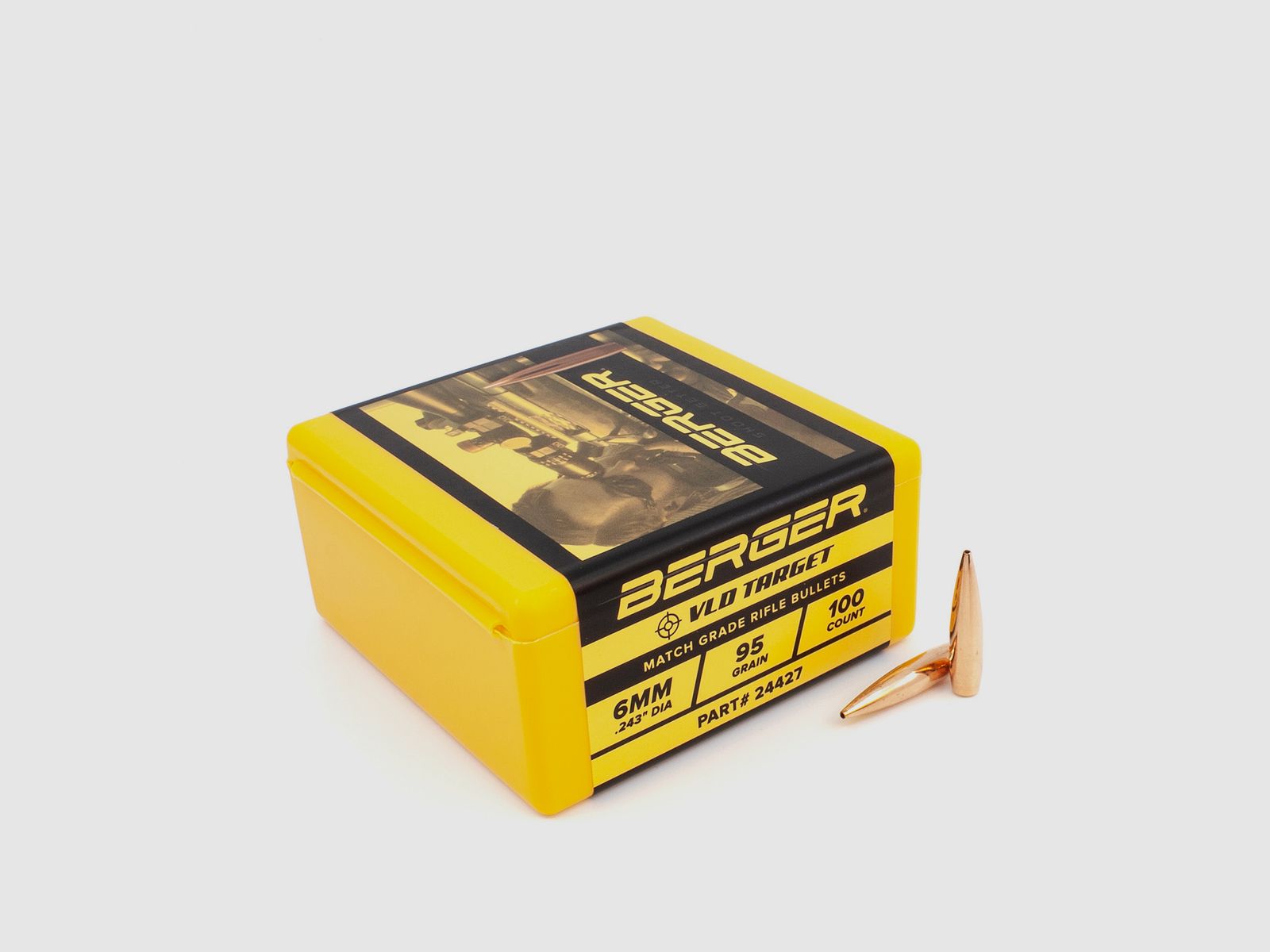 Berger Bullet 6mm/.243 VLD Target 95GR 100 Pieces