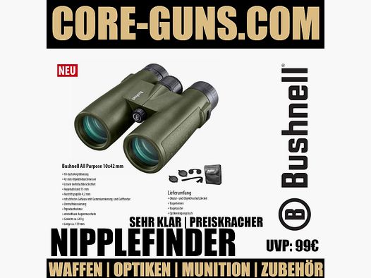 Bushnell All Purpose 10x42mm Fernglas - Bushnell Fernglas PREISKRACHER	 Ideal auch als Geschenk für Mann & Frau