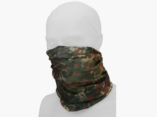 Multifunktionstuch (Schlauchschal / Balaclava) für Mund, Gesicht, Hals -Einheitsgröße- BW Flecktarn