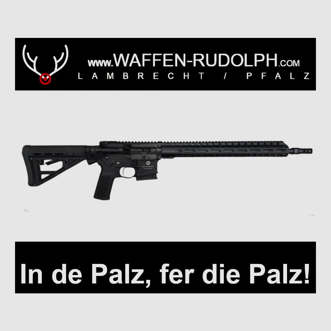 SCHMEISSER AR15 DYNAMIC noir M5FL PFALZKRACHER neuf chez Waffen Rudolph