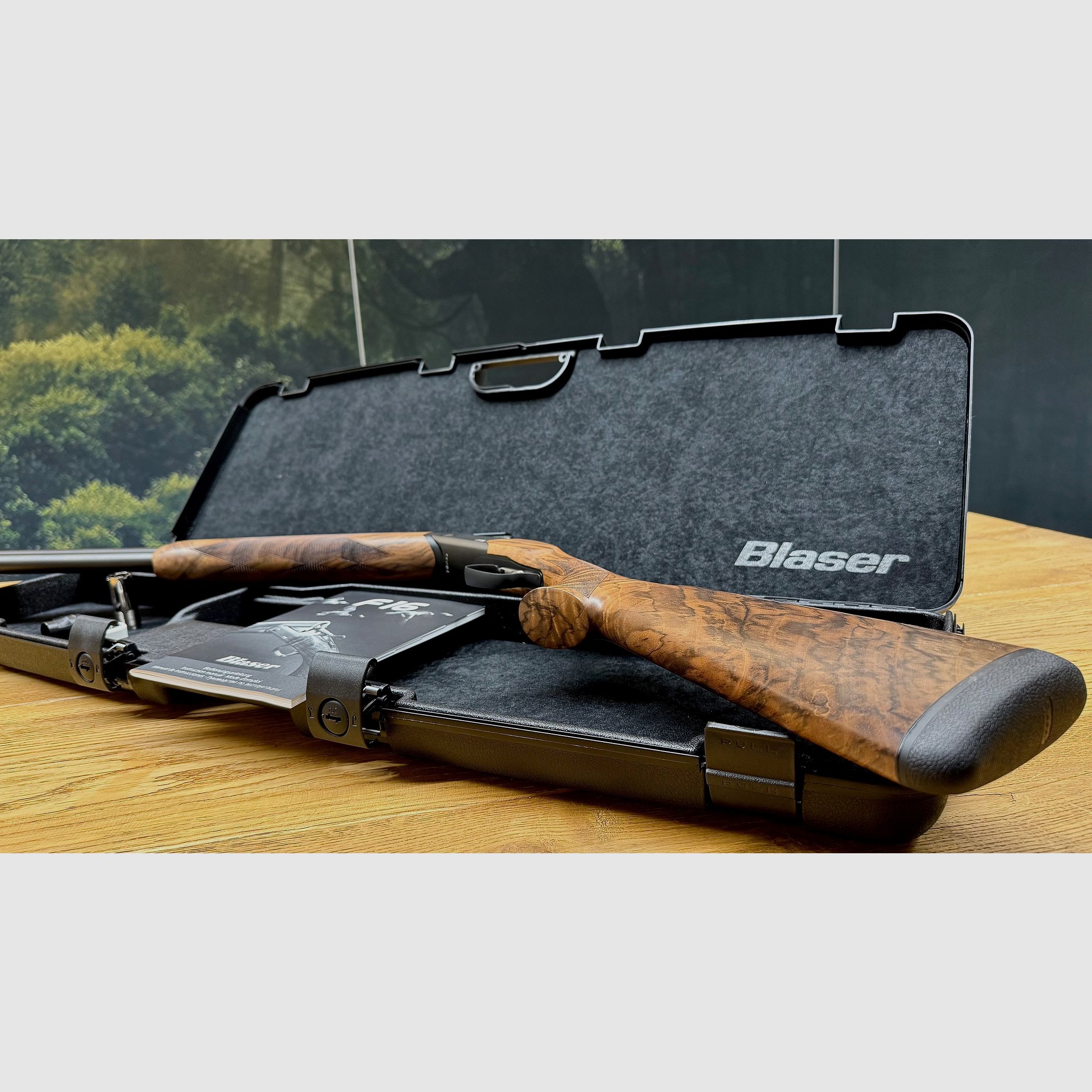 Bockdoppelflinte Blaser F16 Game / HK 7 / mattes Finish / 12/76 / Logo silber / Basküle stahlgrau / LL 71 cm