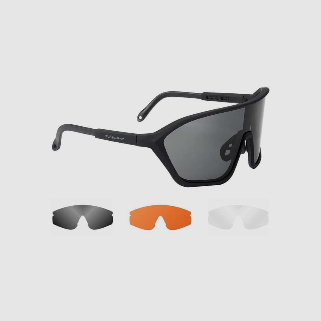 SwissEye DEVIL occhiali protettivi Airsoft inclusi 3 lenti (nero)