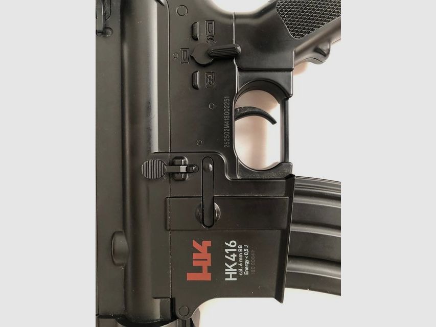 Heckler & Koch HK416C rifle de softair 6mm completamente automático incluye 2 x batería + caja original + balas 6mm
