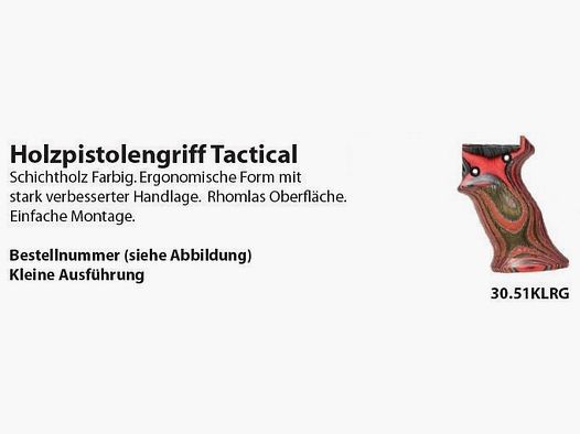 Wyss Waffen Wyss impugnatura a pistola tattica in legno Stgw57 piccola legno laminato rosso