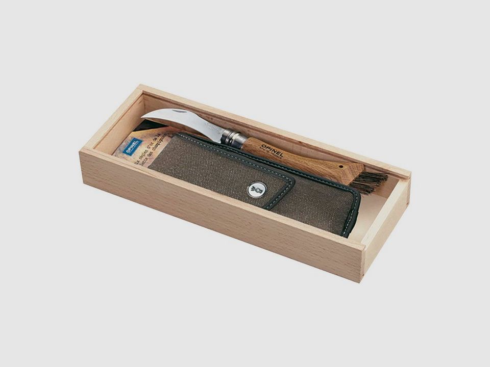 Opinel Opinel coltello per funghi, acciaio inossidabile Sandvik, legno di quercia, coltello pieghevole