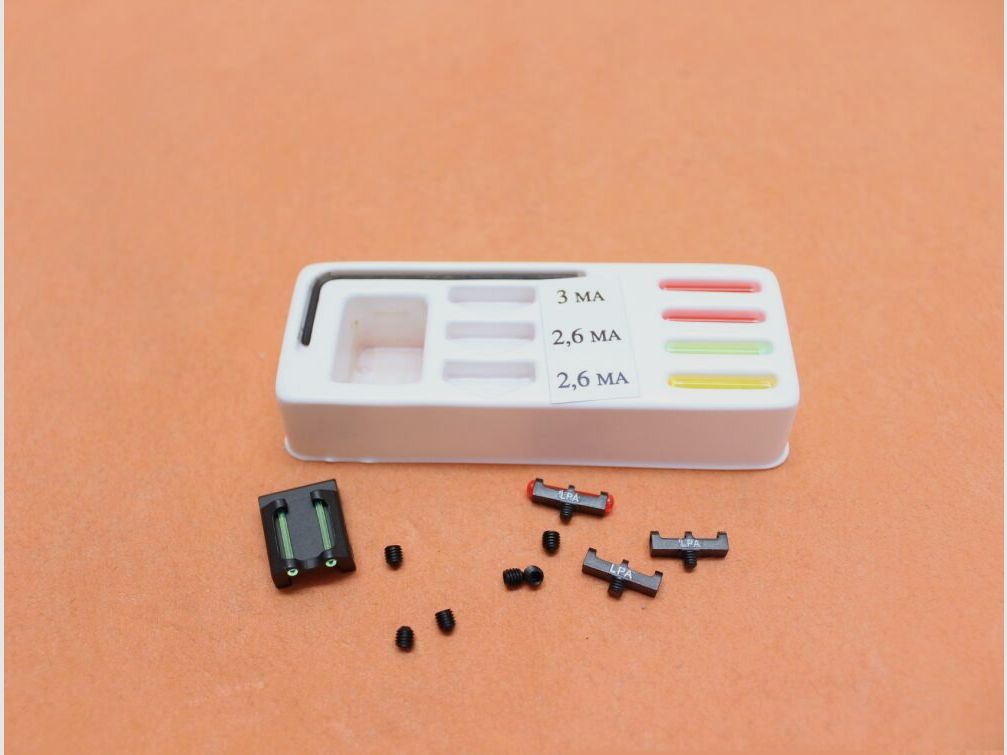 LPA. LPA Fiber-Optic Slug Set (BSS) für Flinten: aufklemmbare Fiber-Optic Kimme für Laufschienen