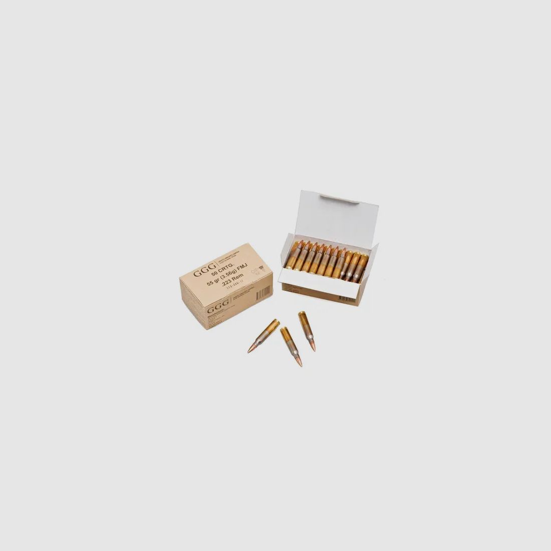1300 Schuss GGG .223 Rem 55grs FMJ Büchsenmunition_ Abholung bevorzugt