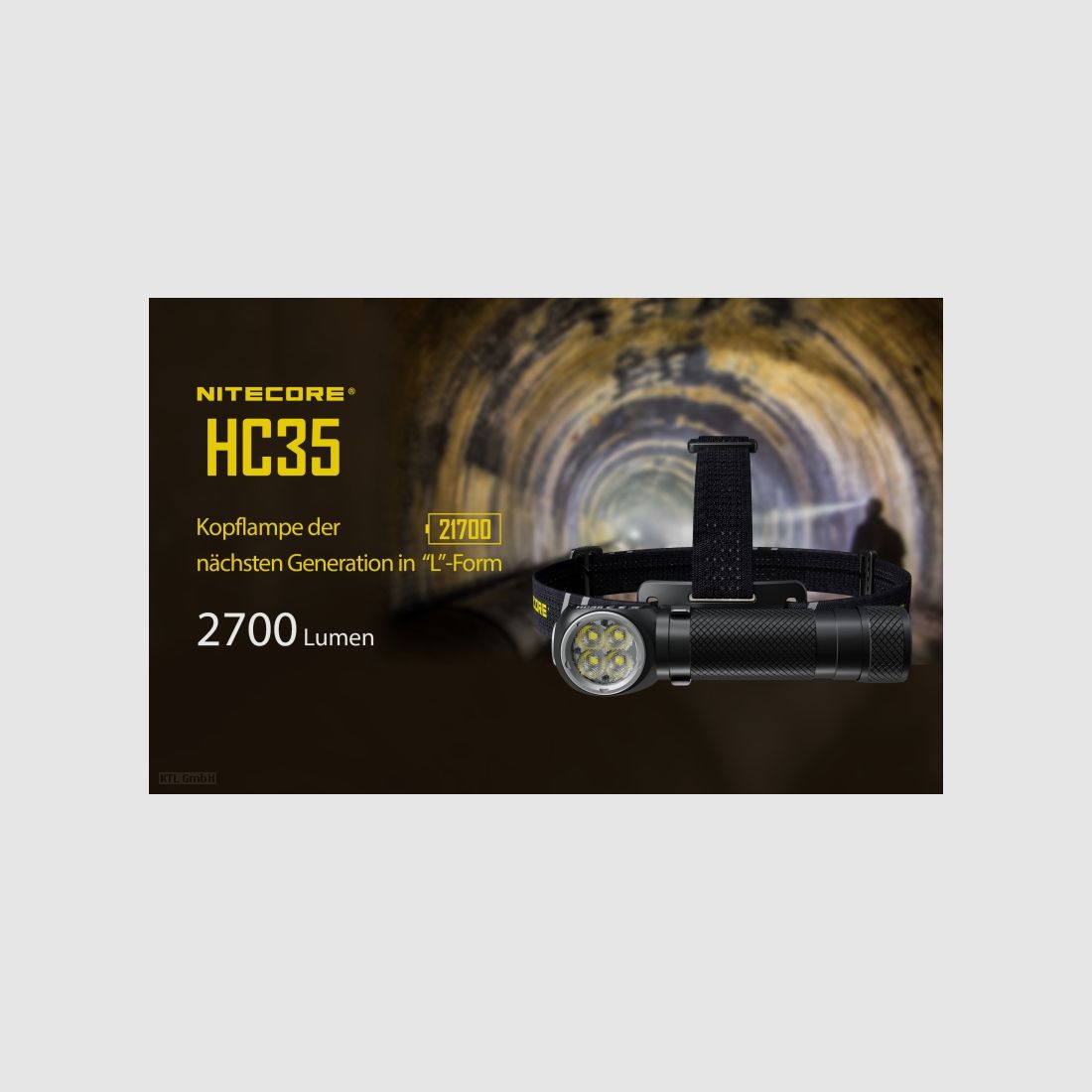 Nitecore HC35 headlamp including NL2140HP