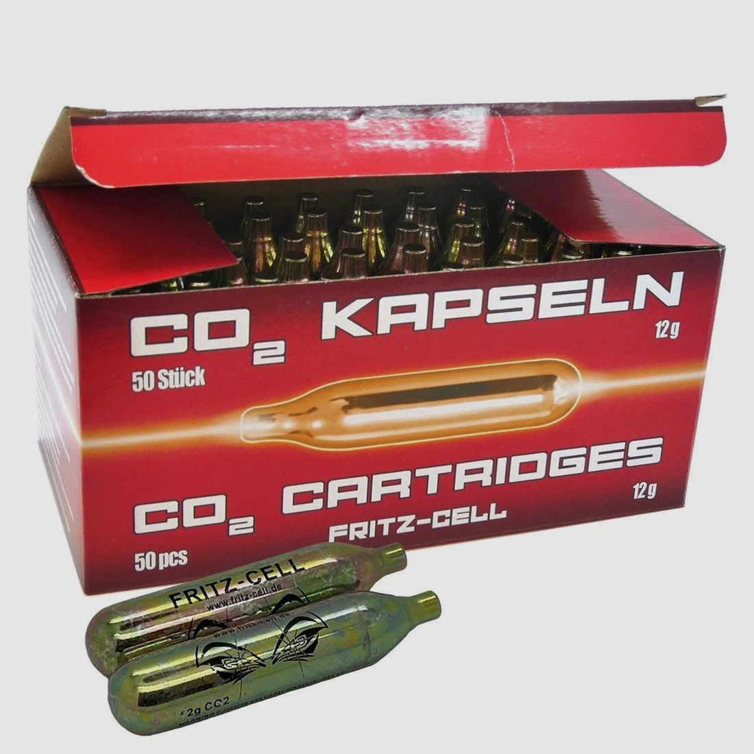 Co² 12g Kapsel | FRITZ-CELL| HDR50 | HDP50 | HDR68 | HDB68 | HDS68 | HDX68 | SIX-NEEDLER | DARTIE | Alfa 1.50 | für Co² Waffen