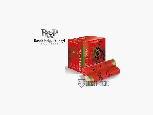 25 Patronen B&P Extra Rossa 22 G Kal 28/70
