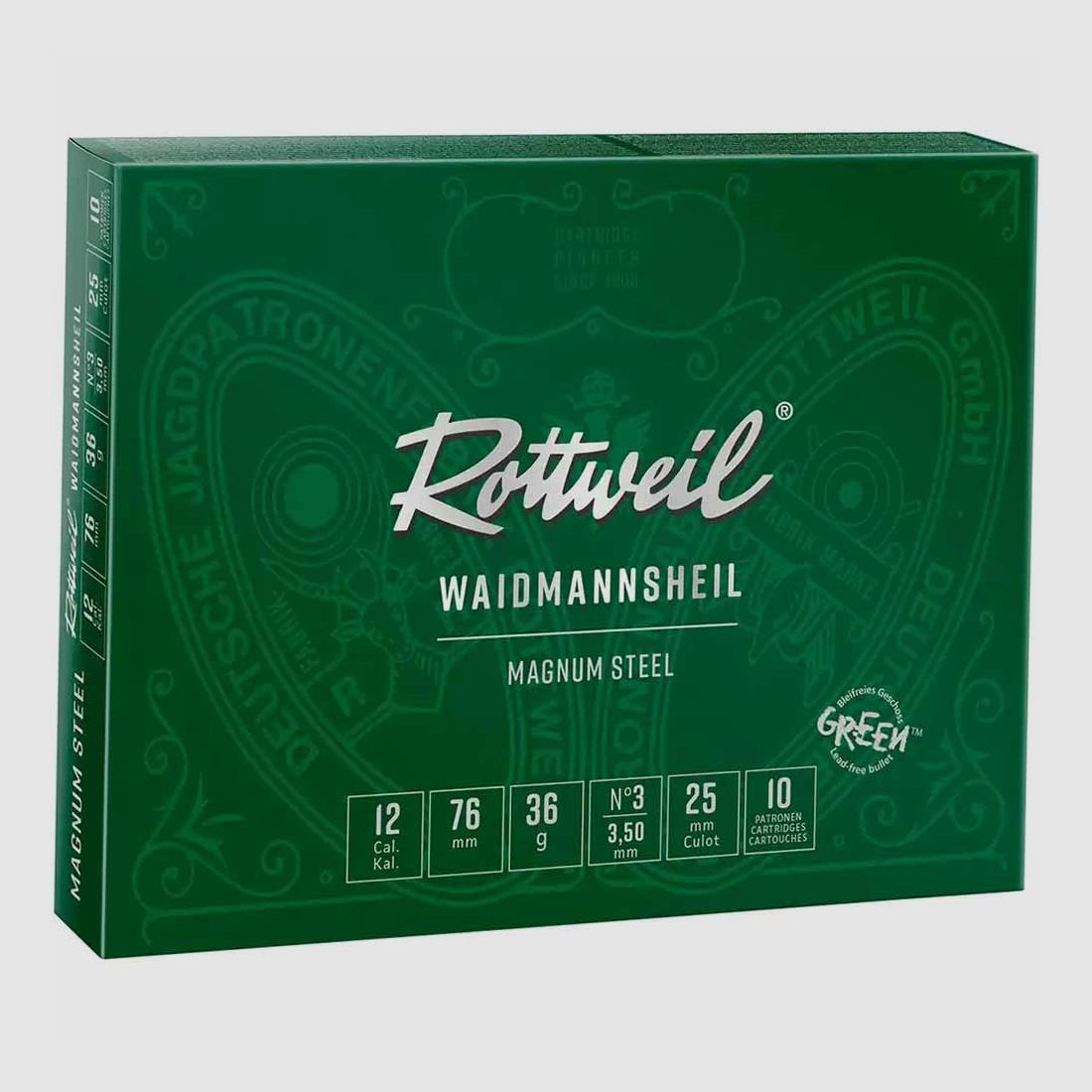Rottweil 20/76 Waidmannsheil Magnum Steel  3,0mm - 28g