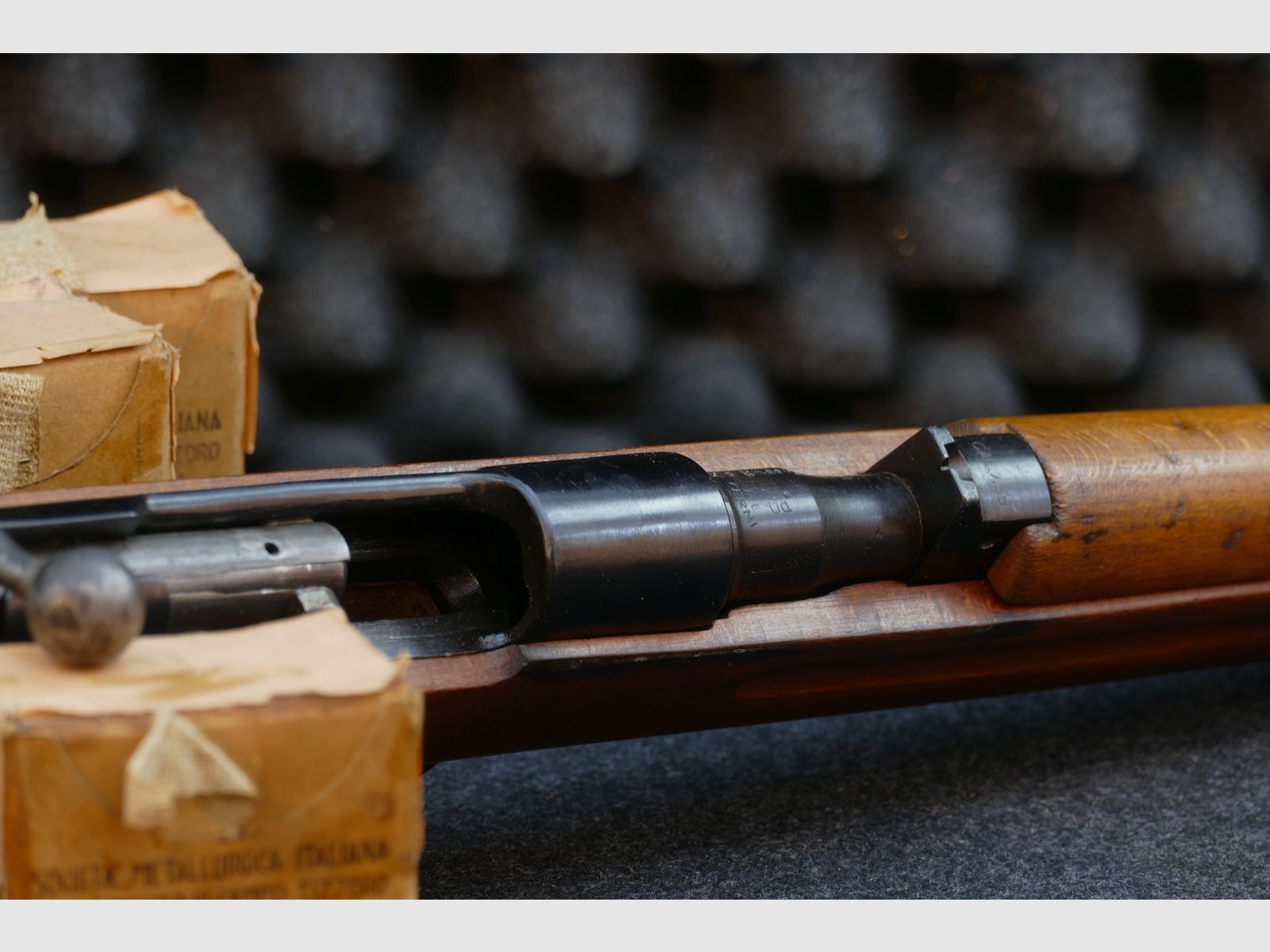 Carcano Mod. 1938 „Fucile Corto“, 7,35Carcano — 1939 — Schaft & System nummerngleich (Kurzgewehr), Ordonnanz, Sammler WHB168, Bild 9 von 19
