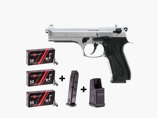 GSG Firat Magnum nickel 9 mm P.A.K. blank cartridge set