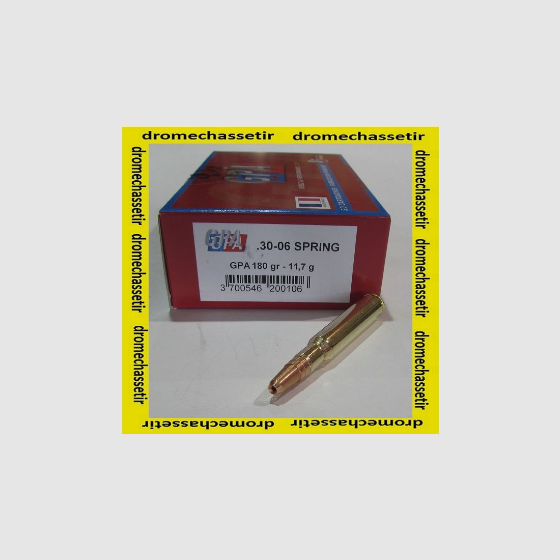 1 Schachtel mit 20 Patronen Kaliber 30-06, Sologne, Geschoss GPA 180 Grain / 11,7 Gramm