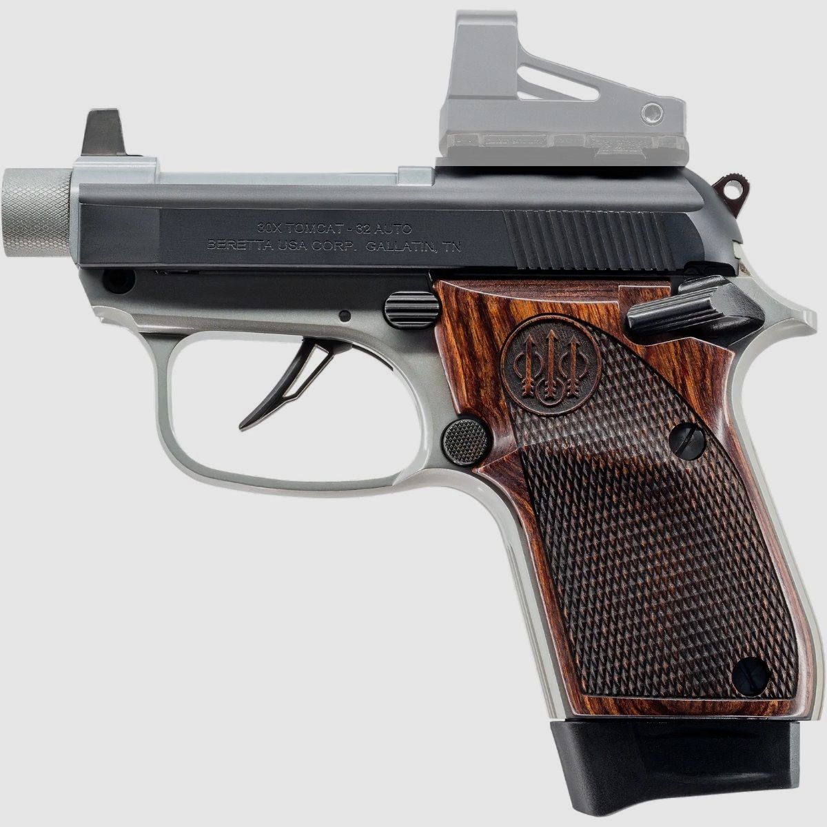 Beretta 30X Tomcat Inox,Black/Wood Grips MT, immagine 2 di 11