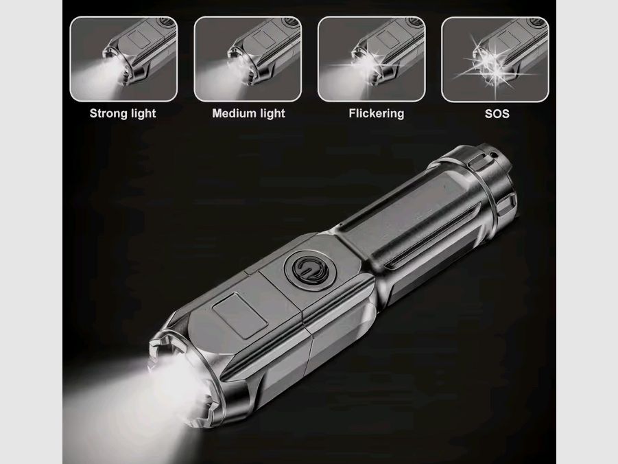 LED Lampe Strobofunktion Outdoor taktische Licht Taschenlampe USB wiederaufladbar