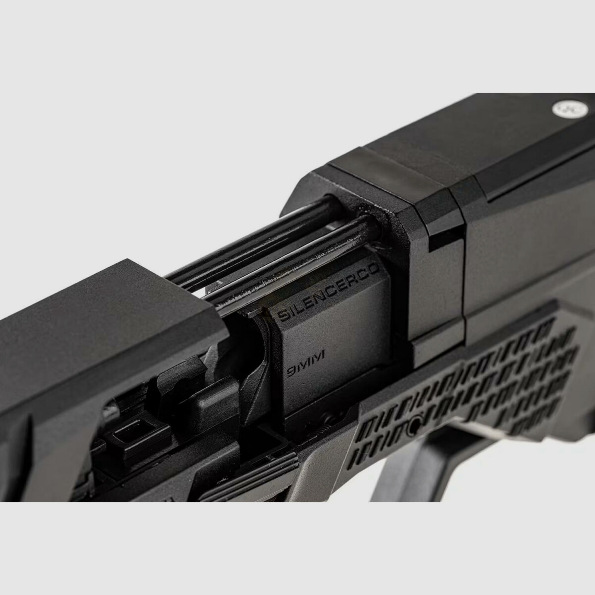 SilencerCo Maxim 9 CO2 Blowback Airsoft Pistol in Nero di Krytac