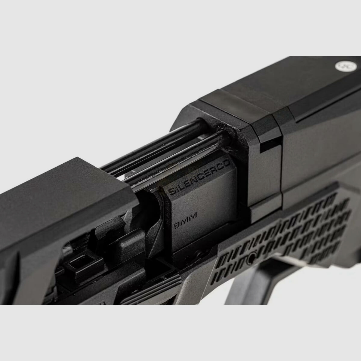 SilencerCo Maxim 9 CO2 Blowback Airsoft Pistole in Schwarz von Krytac