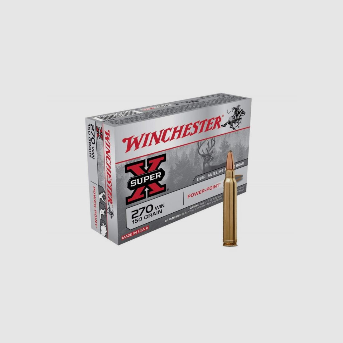 Winchester 270 win Super X Power Point 150 Gr, imagen 2 de 2