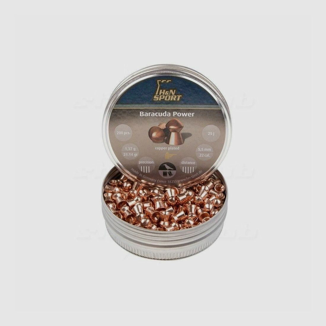 H&N Baracuda Power,Rundkopf Kupfer 5,5mm / 1,37 g / 200 Stk