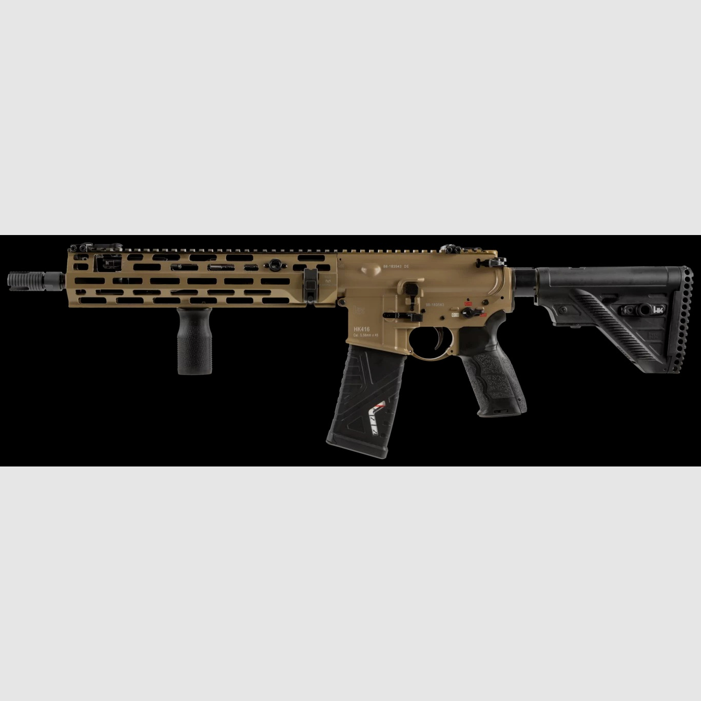 HK Adaptive Battle Grip impugnatura nera - NUOVO - Heckler & Koch Mr223 Mr308 HK416 HK417 HK433 HK437 G95k KSK Ar15