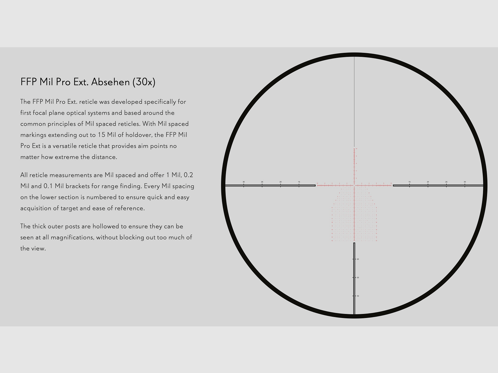 HAWKE 18640 Zielfernrohr FRONTIER 34 FFP 5-30x56 MIL PRO EXT ABSEHEN