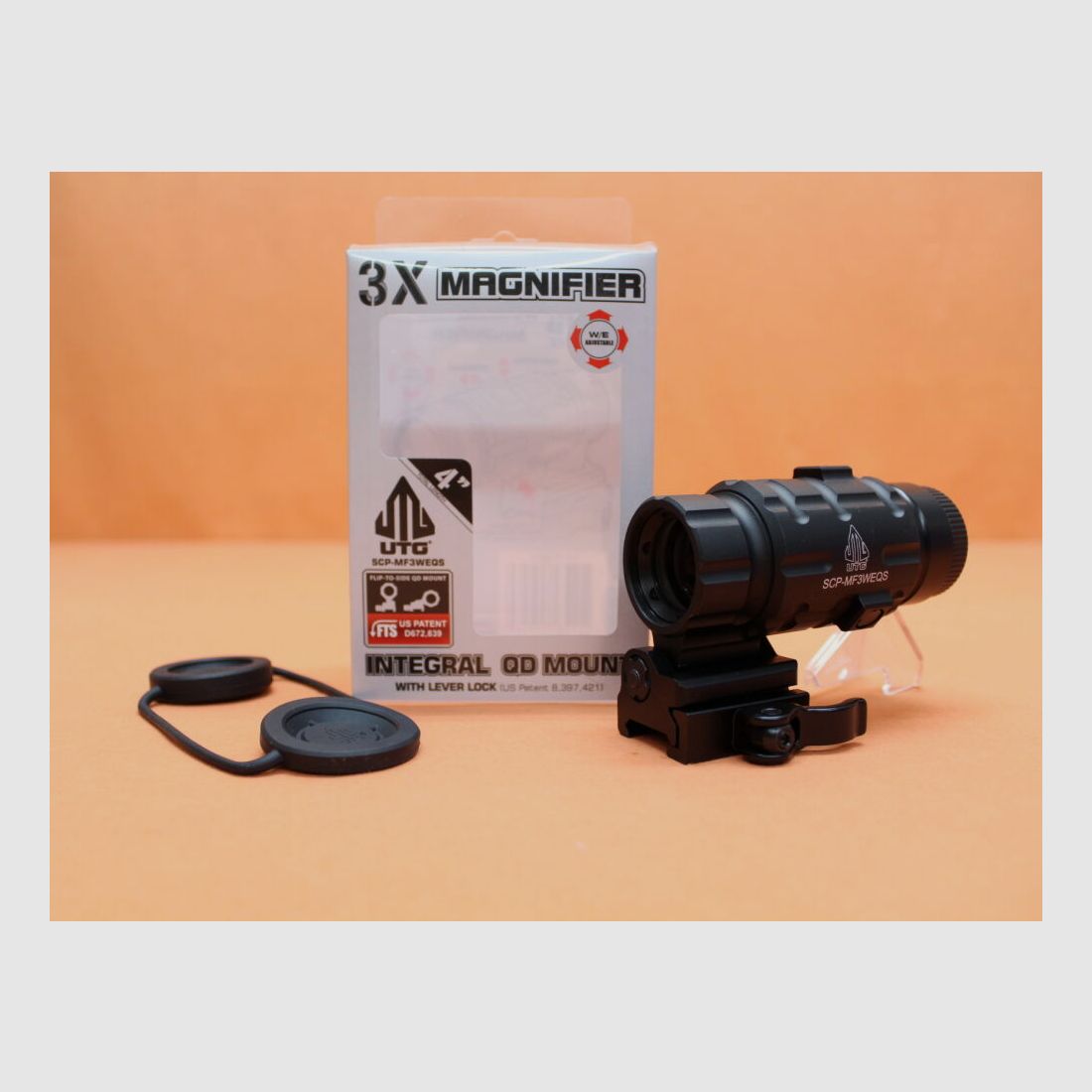 UTG - Leapers UTG 3x Magnifier FTS QD Mount (SCP-MF3WEQS) Vergrößerungsmodul 3x für Leuchtpunktvisier