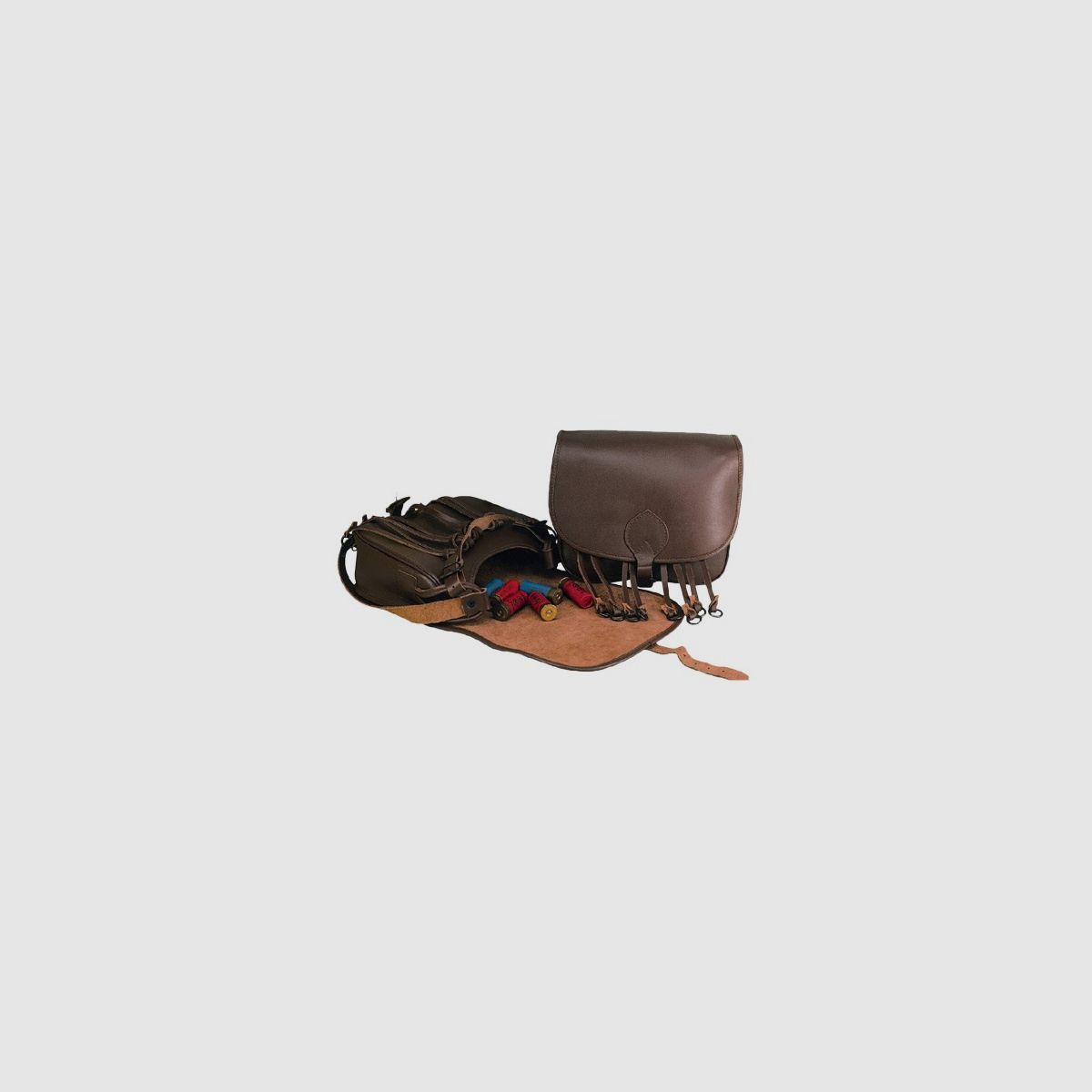 JAGDTASCHE Classik aus Rindleder braun mit Hühnergalgen