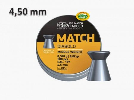 JSB Bullets MATCH DIABOLO MIDDLE WEIGHT cal. 4.50mm 0.52gr