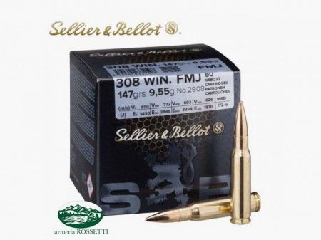 SELLIER & BELLOT munizioni cal.308 win FMJ 147 gr - conf. 50 pezzi 2908