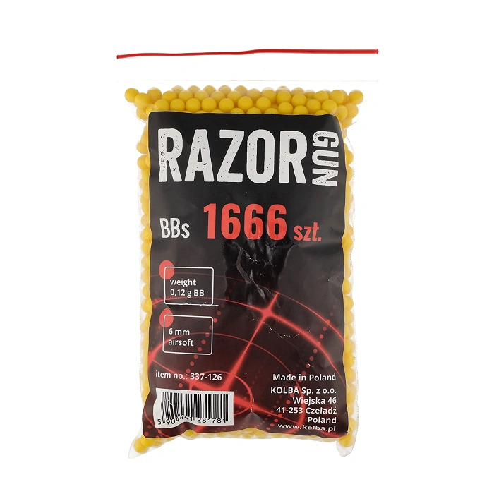 BBs for airsoft RazorGun 0.12 g 200 g / approx. 1666 pcs., image 1 of 6