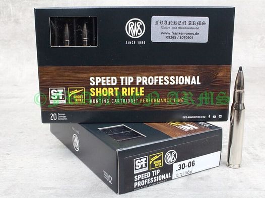 RWS	 Short Rifle Speed Tip Pro .30-06 Spr. 165gr. 10,7g 20 Stück Staffelpreise
